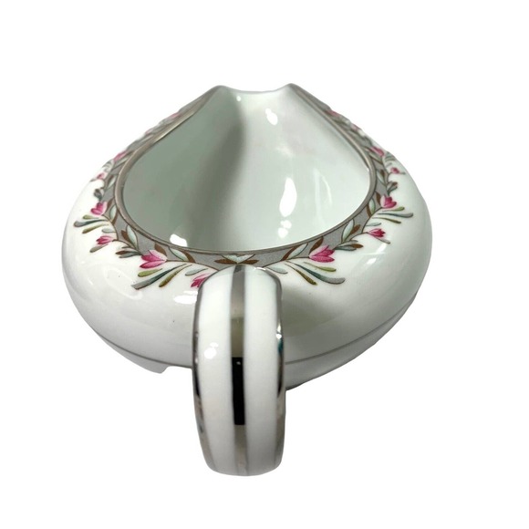 Vintage Noritake Petite 5507 Porcelain China Sugar Bowl‎ & Creamer Gray Pink - Picture 5 of 12